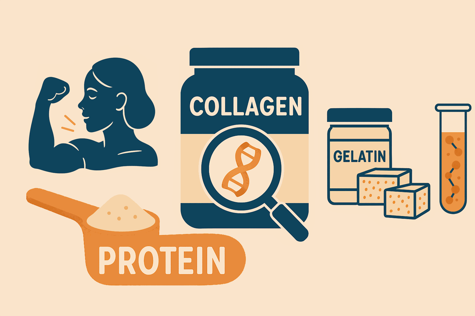 Collagène en profondeur : séparer la science du battage médiatique (Peptides vs. Gélatine, Protéine & Réels avantages)