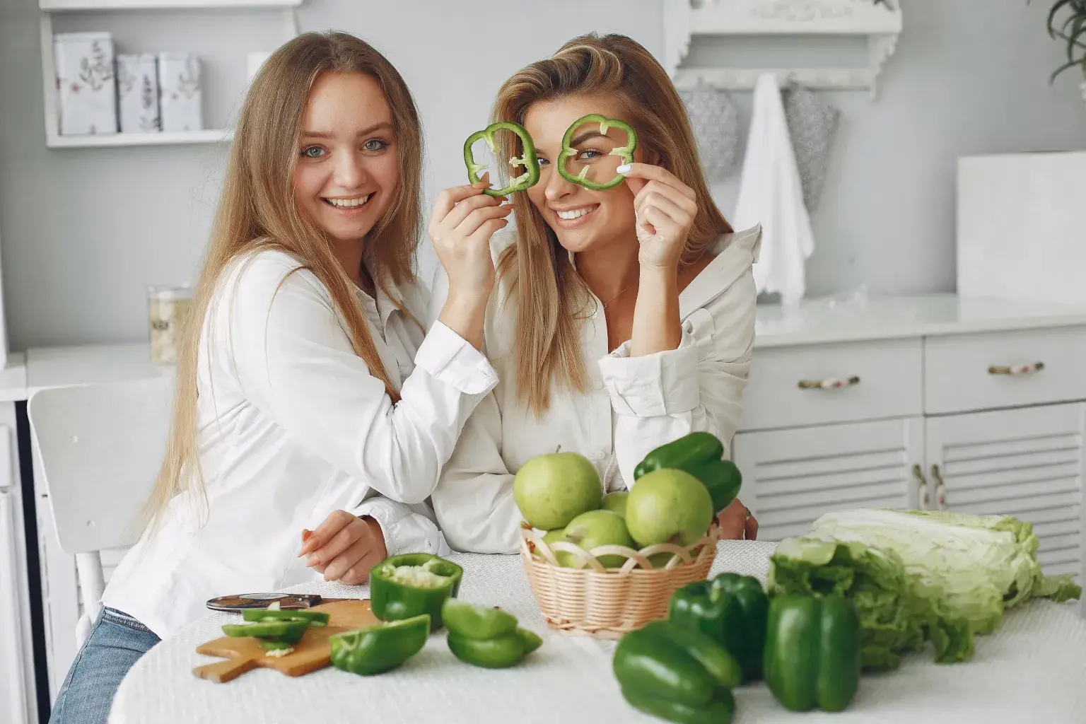 Sport woman veggies